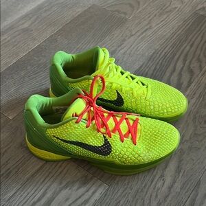 Nike Neon Green and Red Sneakers